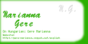 marianna gere business card